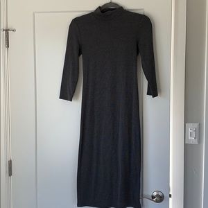 Grey knee length dress
